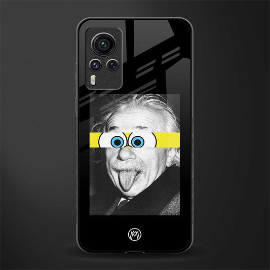 albert einstein spongebob squarepants glass case for vivo x60 pro image
