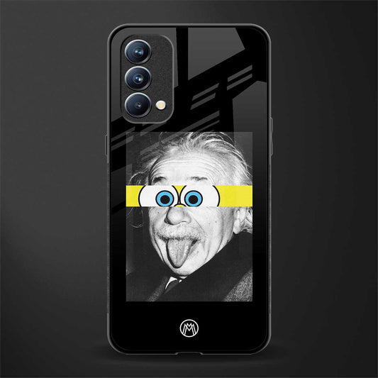 albert einstein spongebob squarepants glass case for oppo f19 image