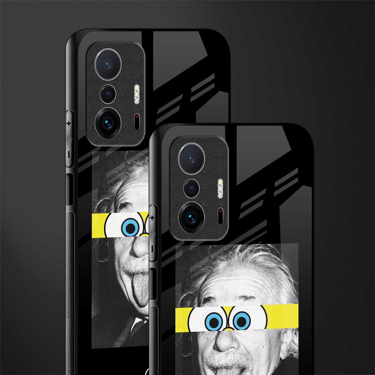 albert einstein spongebob squarepants glass case for mi 11t pro 5g image-2