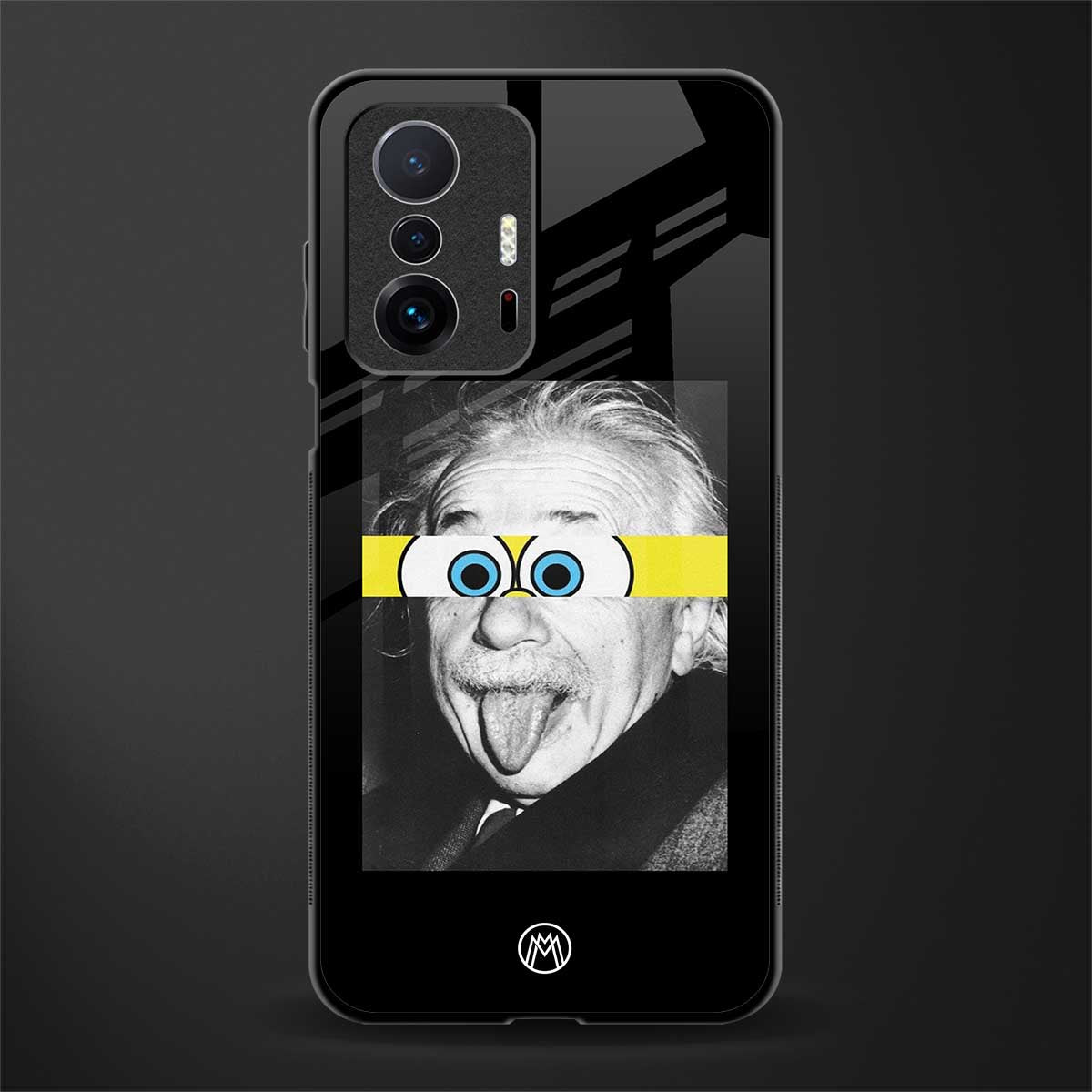 albert einstein spongebob squarepants glass case for mi 11t pro 5g image