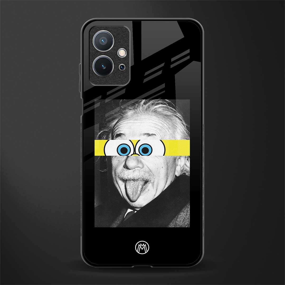 albert einstein spongebob squarepants glass case for vivo y75 5g image