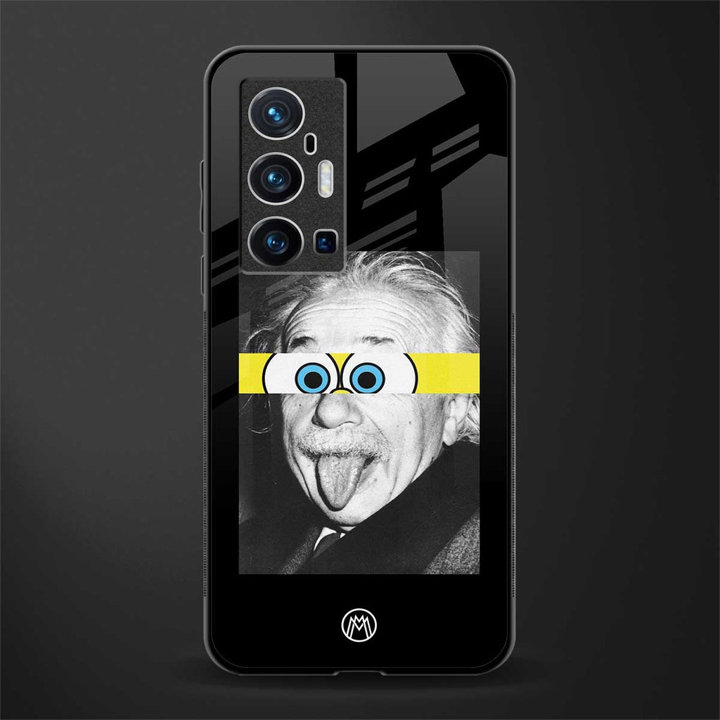 albert einstein spongebob squarepants glass case for vivo x70 pro plus image
