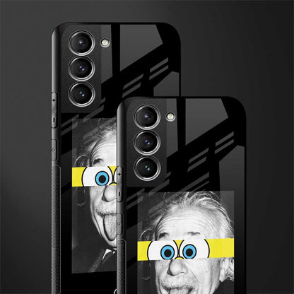 albert einstein spongebob squarepants glass case for samsung galaxy s22 plus 5g image-2
