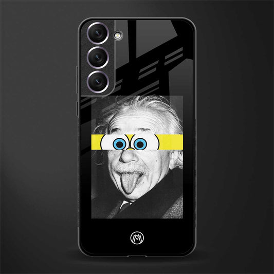 albert einstein spongebob squarepants glass case for samsung galaxy s21 image