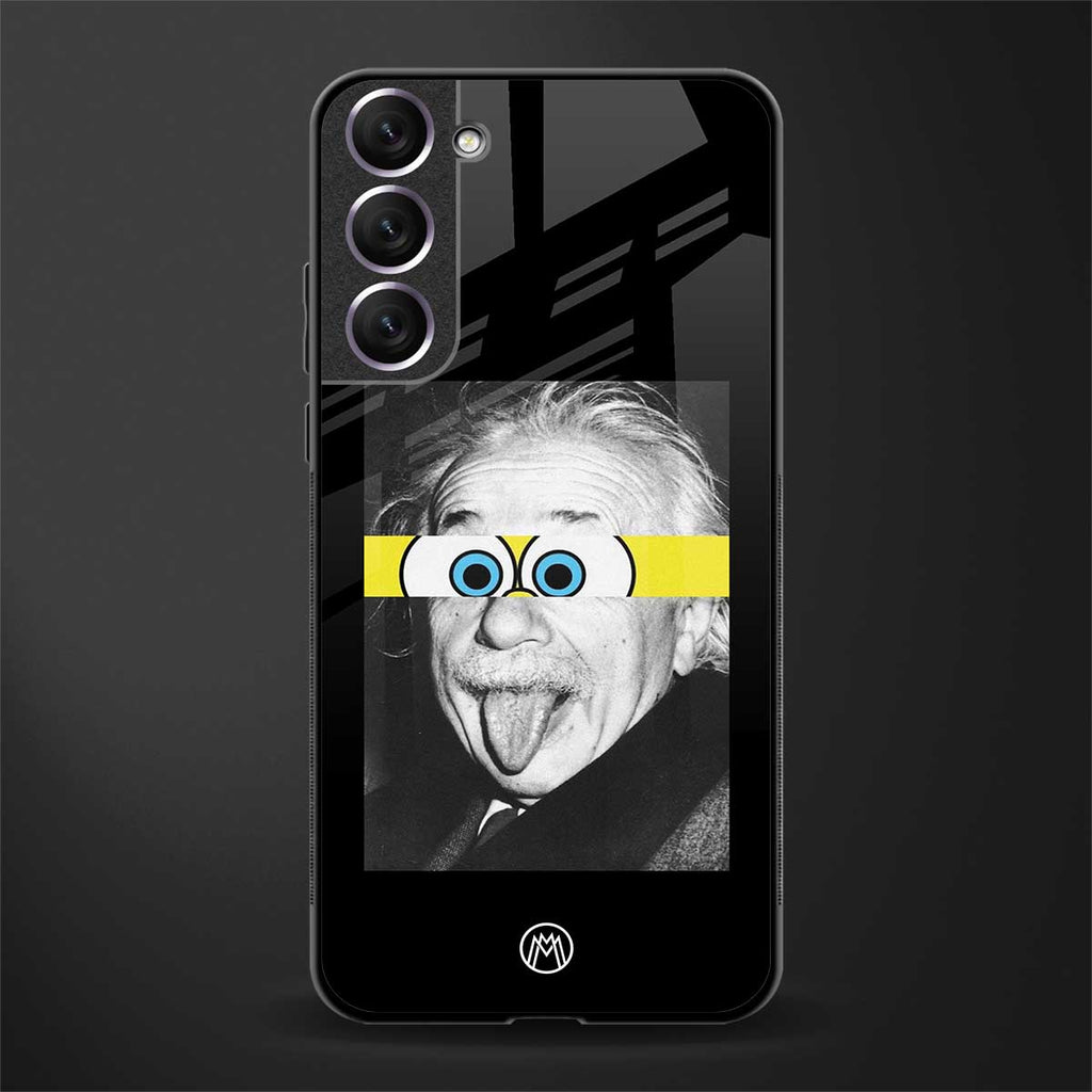 albert einstein spongebob squarepants glass case for samsung galaxy s22 plus 5g image