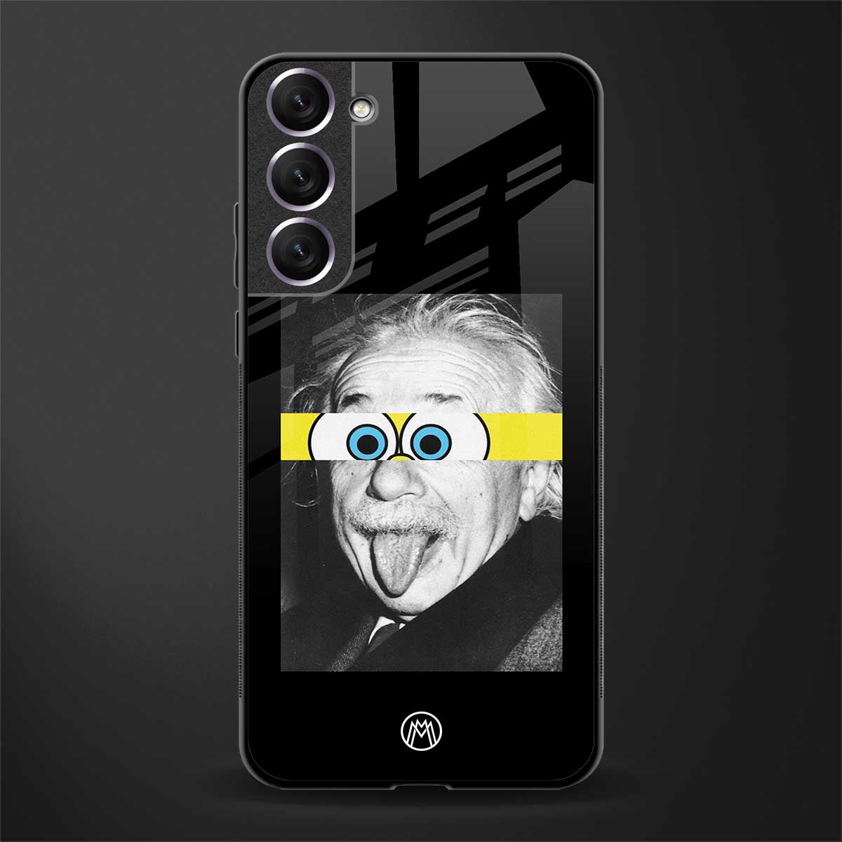 albert einstein spongebob squarepants glass case for samsung galaxy s21 plus image