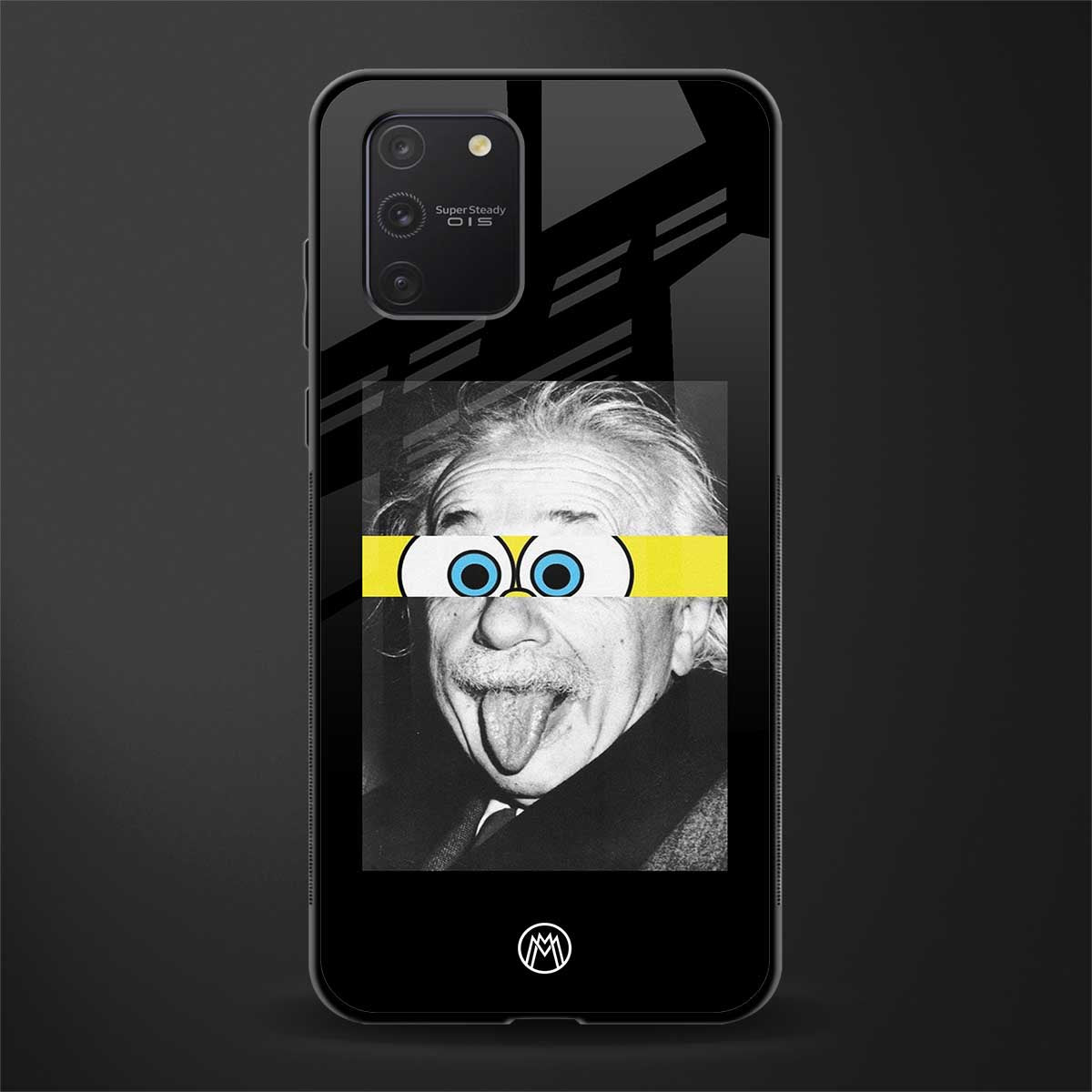 albert einstein spongebob squarepants glass case for samsung galaxy a91 image