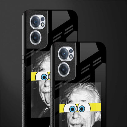 albert einstein spongebob squarepants glass case for oneplus nord ce 2 5g image-2