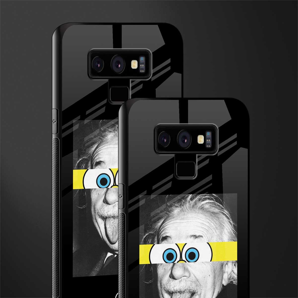 albert einstein spongebob squarepants glass case for samsung galaxy note 9 image-2