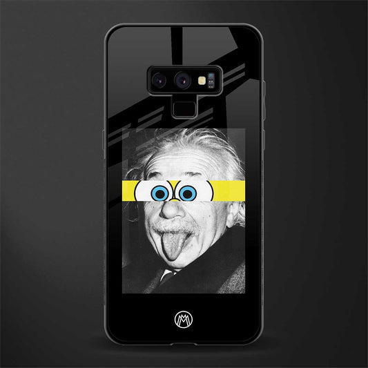 albert einstein spongebob squarepants glass case for samsung galaxy note 9 image