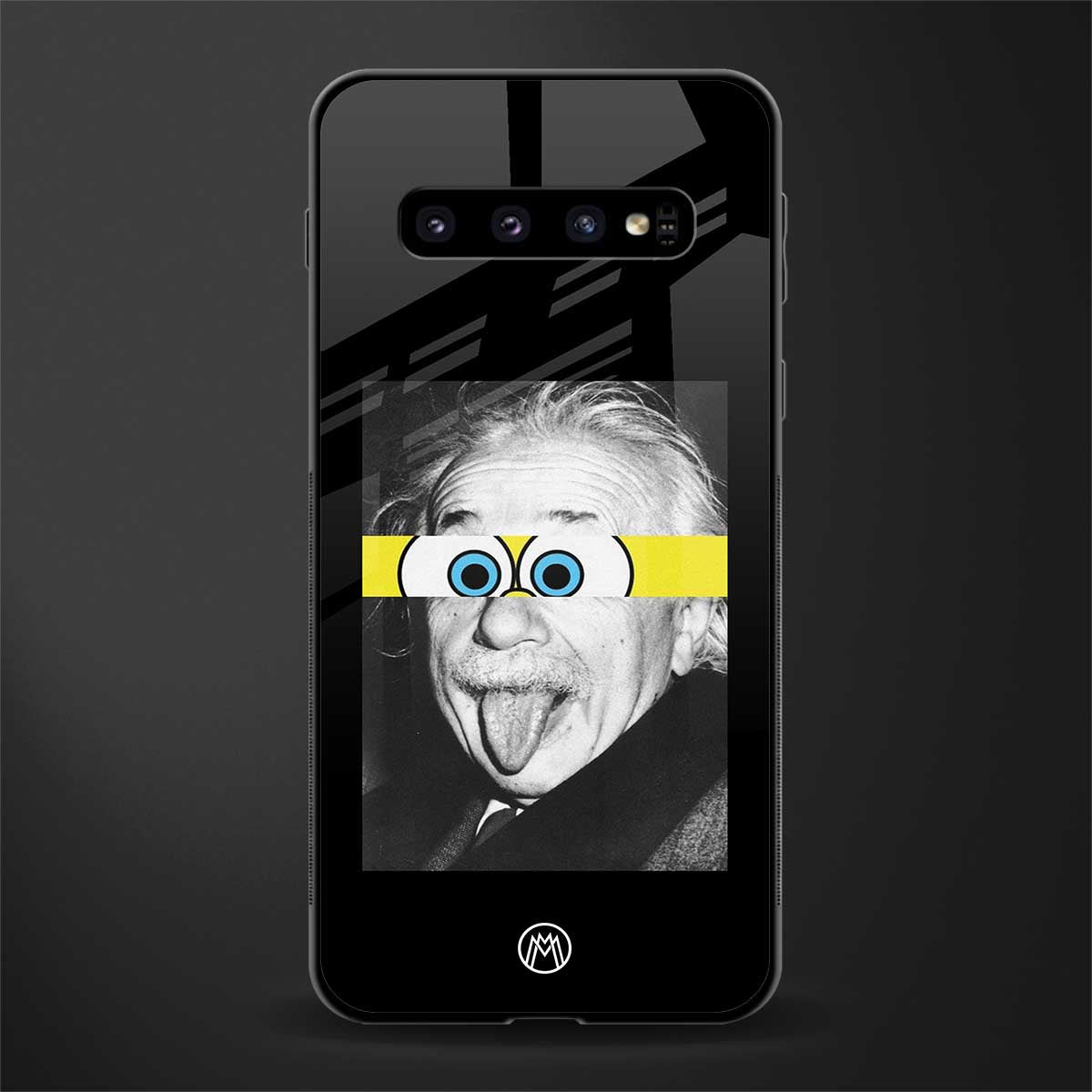 albert einstein spongebob squarepants glass case for samsung galaxy s10 image