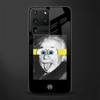 albert einstein spongebob squarepants glass case for samsung galaxy s20 ultra image