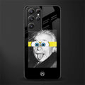 albert einstein spongebob squarepants glass case for samsung galaxy s22 ultra 5g image