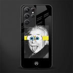 albert einstein spongebob squarepants glass case for samsung galaxy s22 ultra 5g image