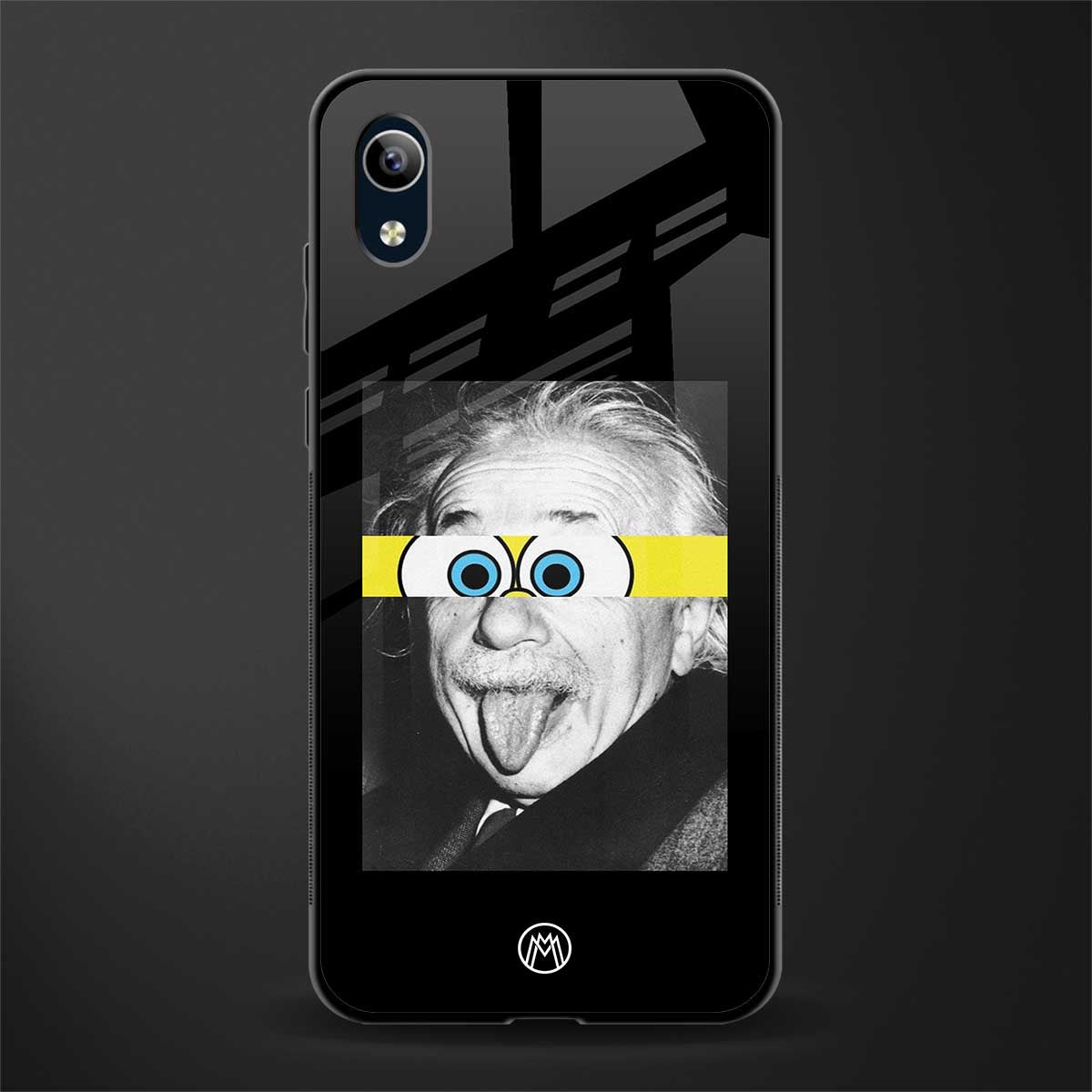 albert einstein spongebob squarepants glass case for vivo y90 image