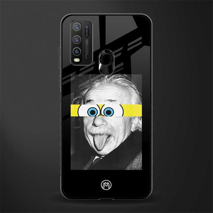 albert einstein spongebob squarepants glass case for vivo y30 image
