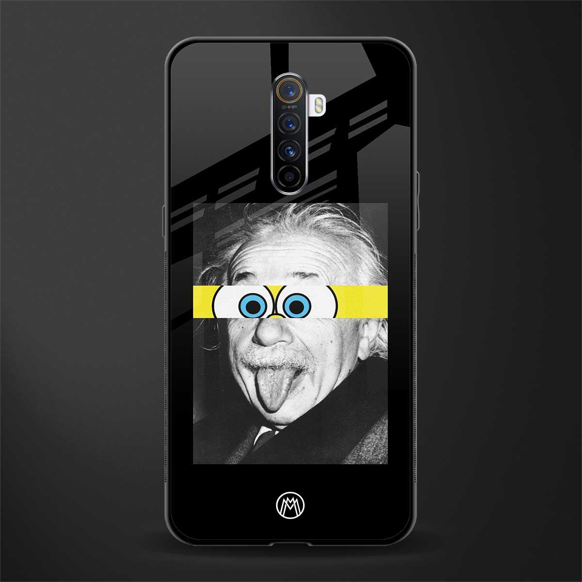 albert einstein spongebob squarepants glass case for realme x2 pro image