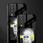 albert einstein spongebob squarepants glass case for vivo y20i vivo y20t image-2