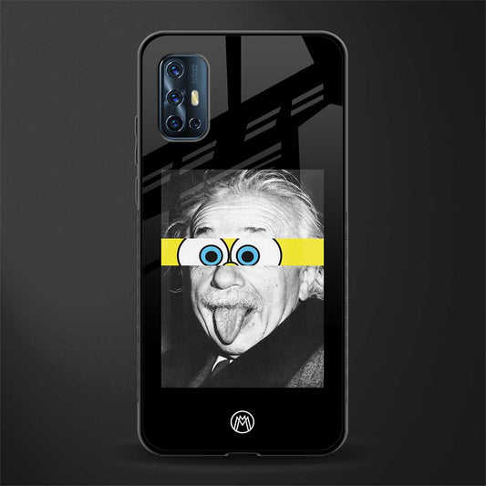 albert einstein spongebob squarepants glass case for vivo v17 image