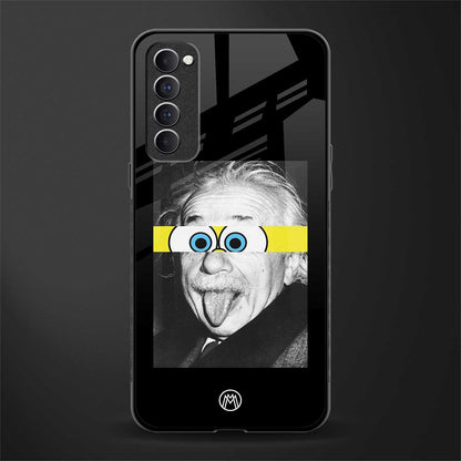 albert einstein spongebob squarepants glass case for oppo reno 4 pro image