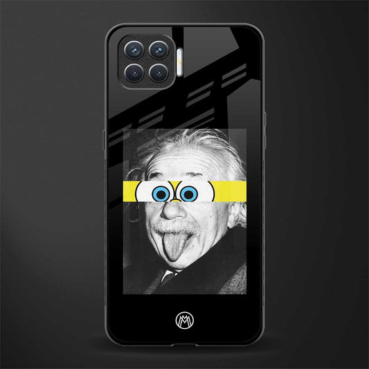 albert einstein spongebob squarepants glass case for oppo f17 image