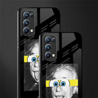 albert einstein spongebob squarepants glass case for oppo reno 5 pro image-2