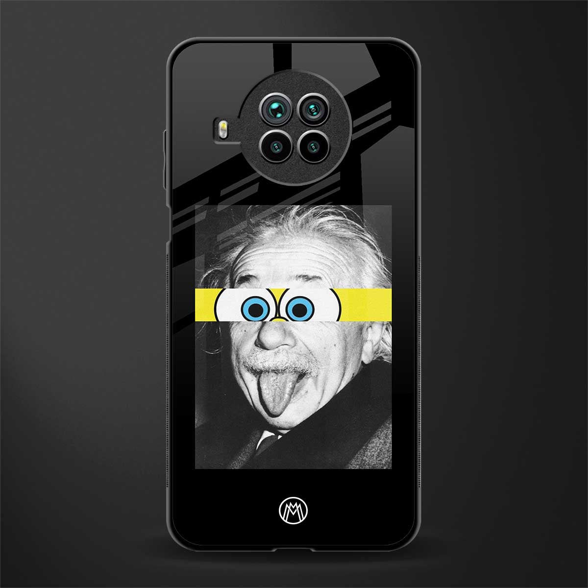 albert einstein spongebob squarepants glass case for mi 10i image