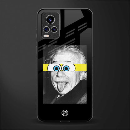 albert einstein spongebob squarepants glass case for vivo v20 pro image
