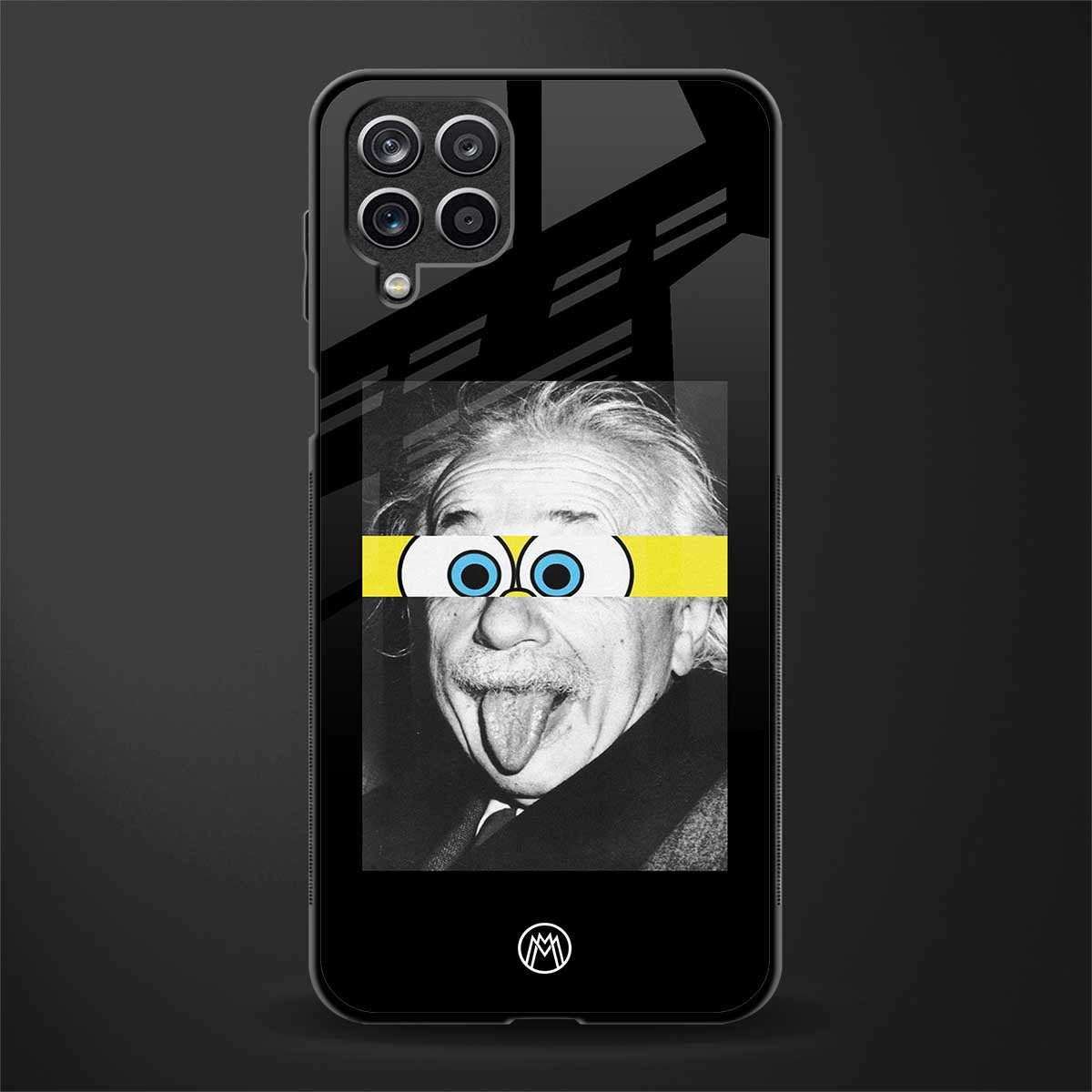 albert einstein spongebob squarepants glass case for samsung galaxy a12 image