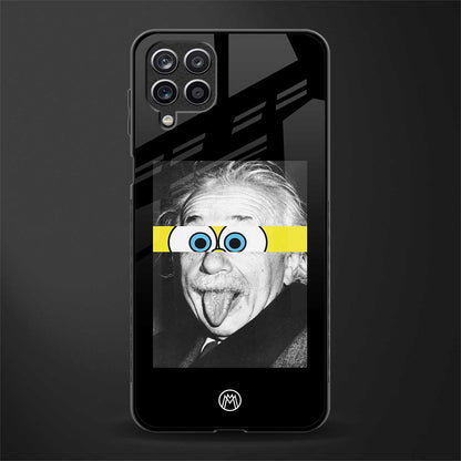 albert einstein spongebob squarepants glass case for samsung galaxy m12 image