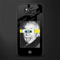 albert einstein spongebob squarepants glass case for poco x3 image