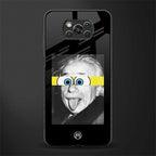albert einstein spongebob squarepants glass case for poco x3 image
