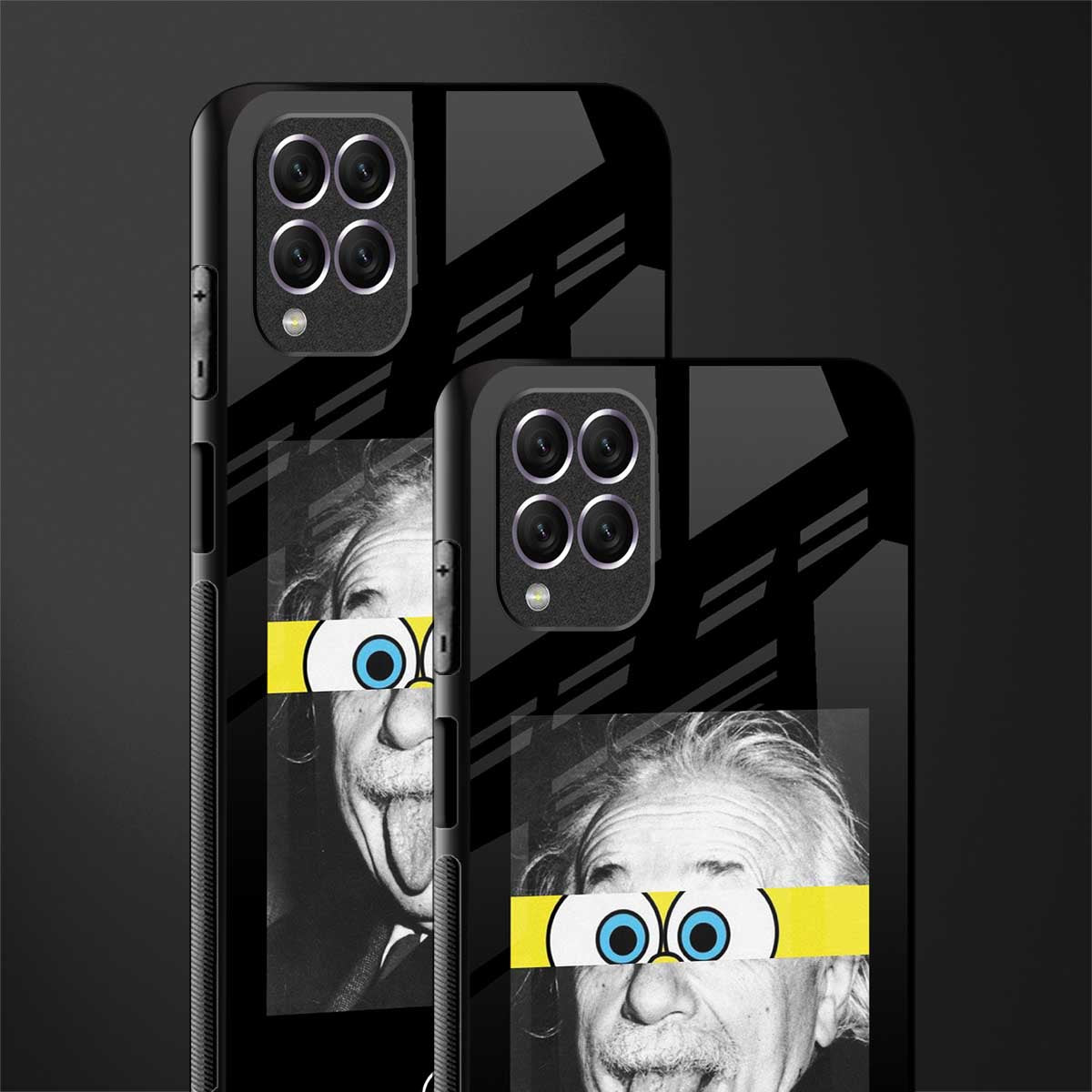 albert einstein spongebob squarepants glass case for samsung galaxy f62 image-2