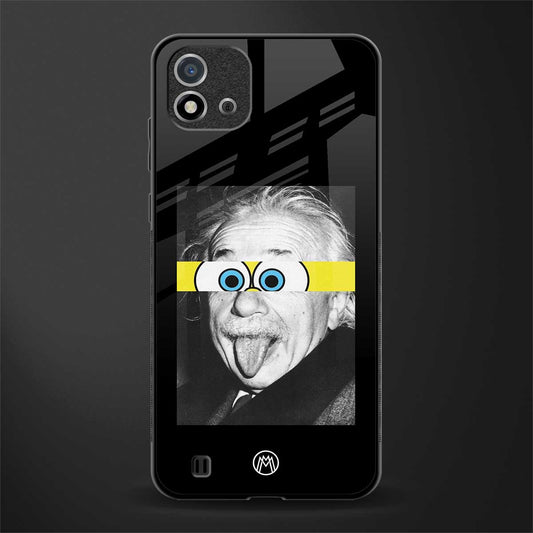 albert einstein spongebob squarepants glass case for realme c20 image