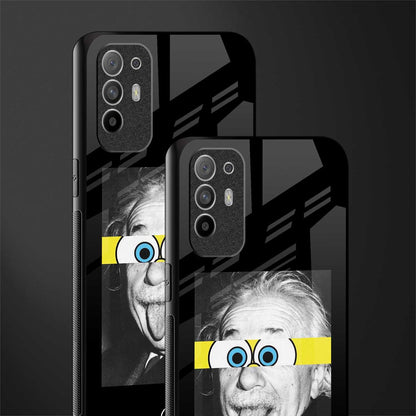 albert einstein spongebob squarepants glass case for oppo f19 pro plus image-2