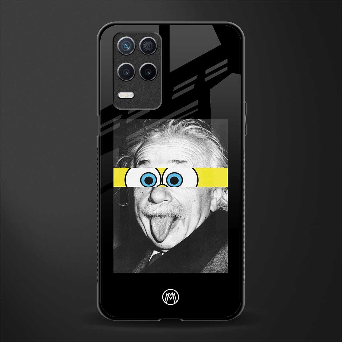 albert einstein spongebob squarepants glass case for realme 8 5g image