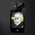 albert einstein spongebob squarepants glass case for iphone 12 mini image