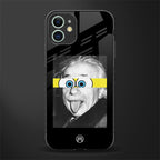 albert einstein spongebob squarepants glass case for iphone 12 mini image