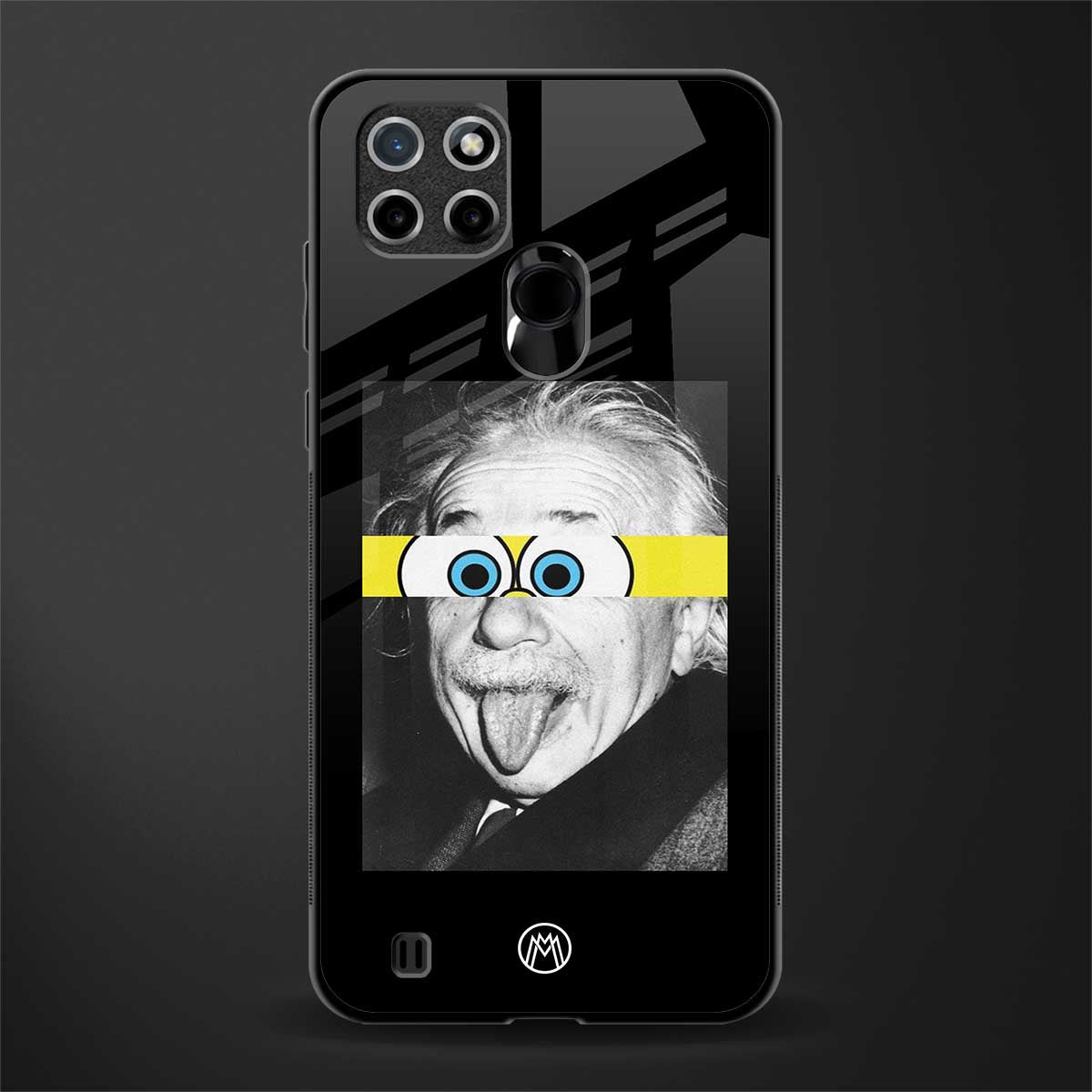 albert einstein spongebob squarepants glass case for realme c25y image