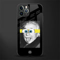 albert einstein spongebob squarepants glass case for iphone 11 pro image