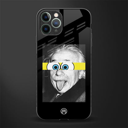 albert einstein spongebob squarepants glass case for iphone 11 pro image
