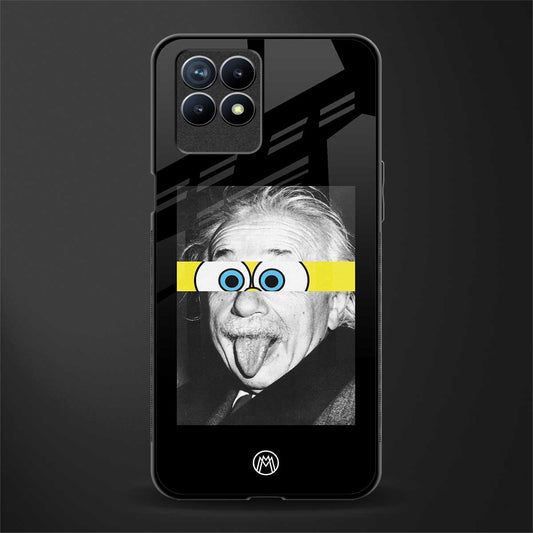 albert einstein spongebob squarepants glass case for realme 8i image