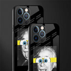 albert einstein spongebob squarepants glass case for iphone 12 pro image-2