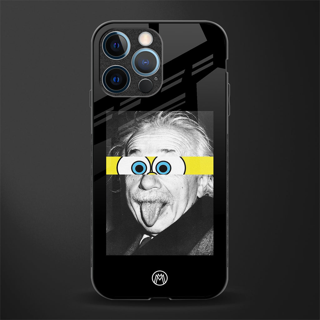 albert einstein spongebob squarepants glass case for iphone 12 pro image