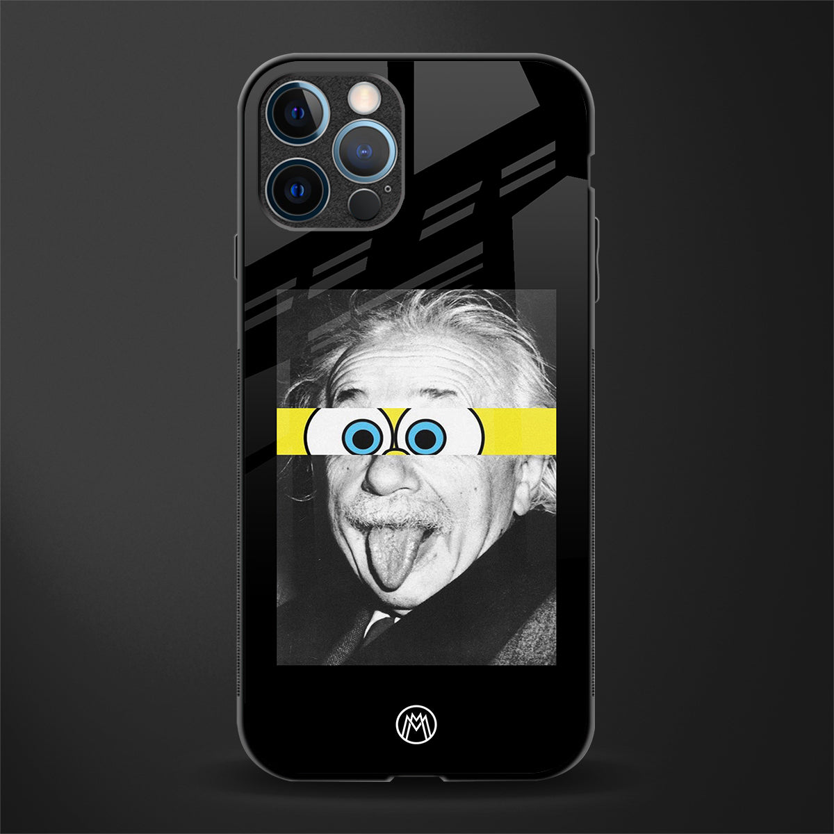 albert einstein spongebob squarepants glass case for iphone 12 pro max image