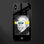albert einstein spongebob squarepants glass case for iphone xs max image