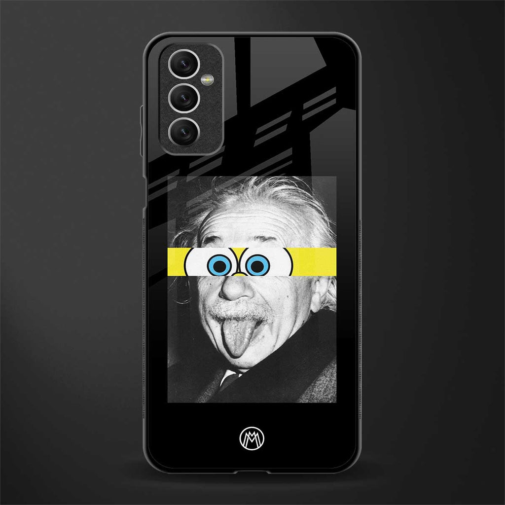 albert einstein spongebob squarepants glass case for samsung galaxy m52 5g image