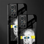 albert einstein spongebob squarepants glass case for redmi 10 prime image-2