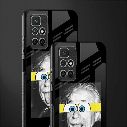 albert einstein spongebob squarepants glass case for redmi 10 prime image-2
