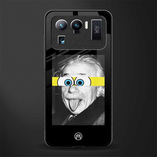 albert einstein spongebob squarepants glass case for mi 11 ultra 5g image